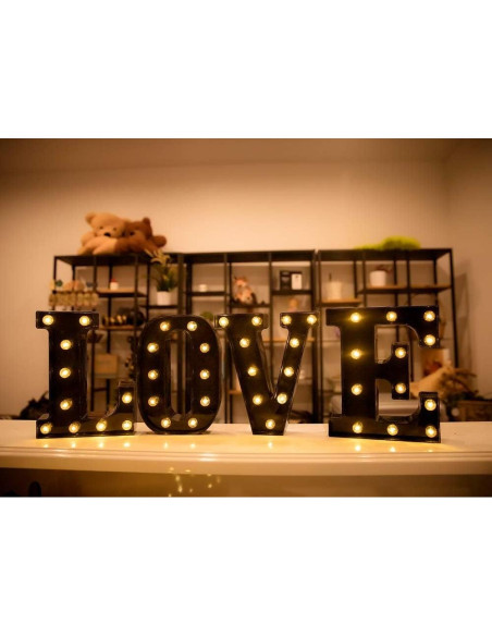 Luz LED Letras Foaky S 22 cm para Decoración de Eventos