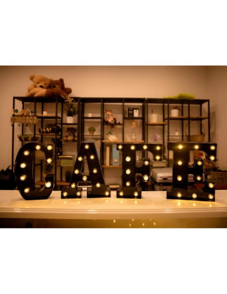 Luz LED Letras Foaky S 22 cm para Decoración de Eventos