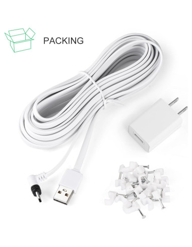 Cable de Alimentación 7.5m ALERTCAM para Cámara Arlo Essential 2K