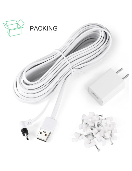 Cable de Alimentación 7.5m ALERTCAM para Cámara Arlo Essential 2K