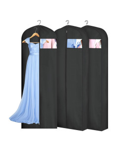 Bolsas de Ropa MISSLO 165 cm Impermeables 3 Paquetes Negro