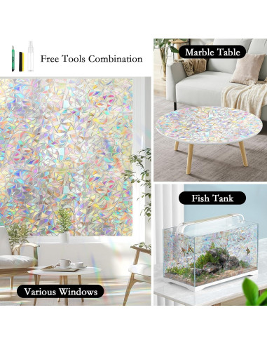 Película de Privacidad Estática Myscheri 3D 60x300 cm UV