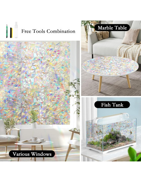 Película de Privacidad Estática Myscheri 3D 60x300 cm UV