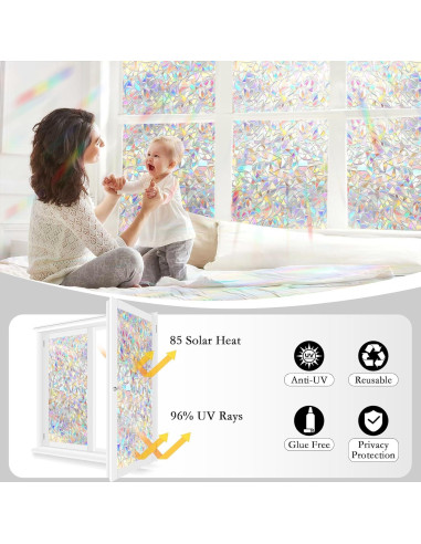 Película de Privacidad Estática Myscheri 3D 60x300 cm UV