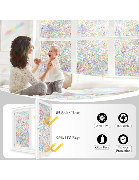 Película de Privacidad Estática Myscheri 3D 60x300 cm UV