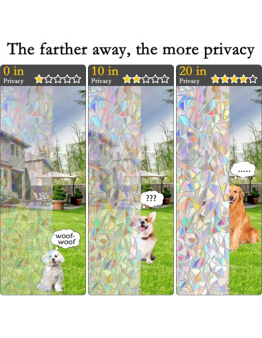 Película de Privacidad Estática Myscheri 3D 60x300 cm UV