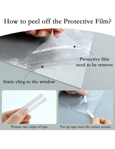 Película de Privacidad Estática Myscheri 3D 60x300 cm UV