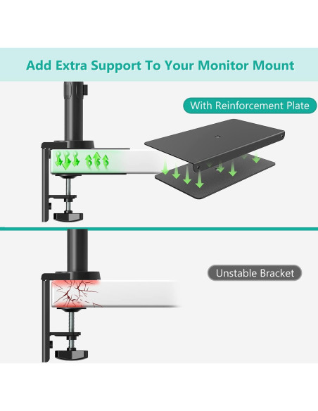 Placa de Refuerzo WALI CGRP-B para Montaje de Monitor Negro