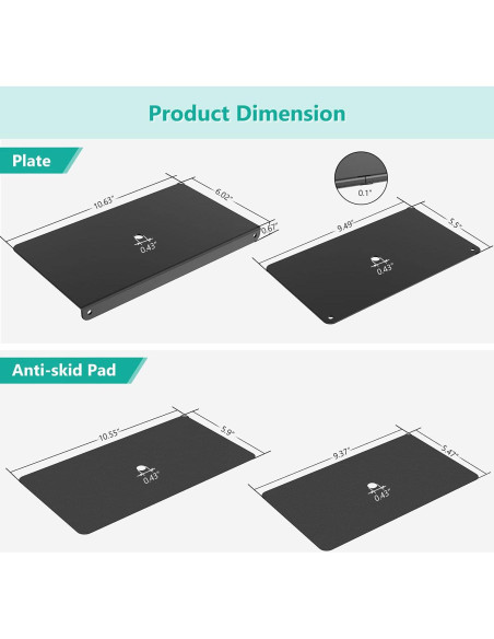 Placa de Refuerzo WALI CGRP-B para Montaje de Monitor Negro