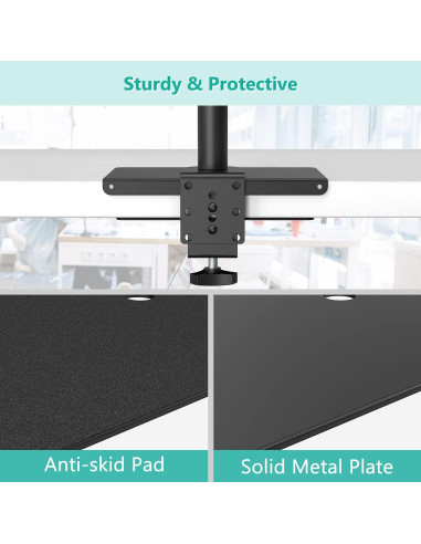 Placa de Refuerzo WALI CGRP-B para Montaje de Monitor Negro