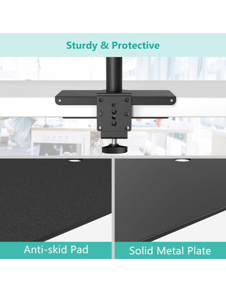 Placa de Refuerzo WALI CGRP-B para Montaje de Monitor Negro