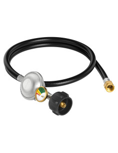 Regulador de Manguera de Propano Jakivew 3FT con Medidor