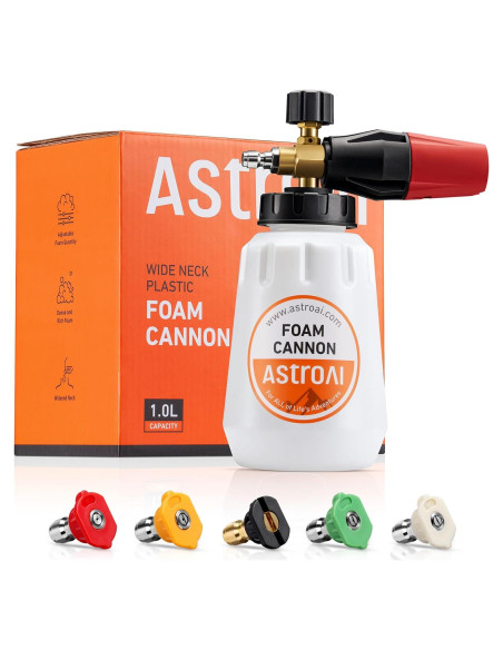 Cannon de Espuma AstroAI 1L con 5 Boquillas Ajustables