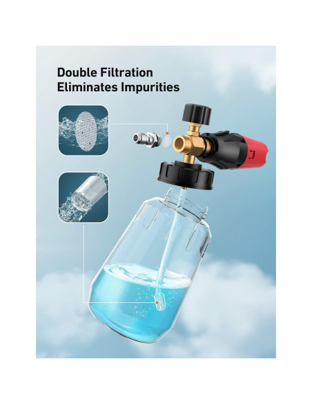 Cannon de Espuma AstroAI 1L con 5 Boquillas Ajustables