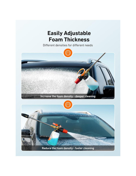 Cannon de Espuma AstroAI 1L con 5 Boquillas Ajustables