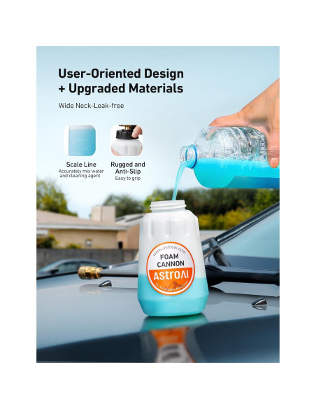 Cannon de Espuma AstroAI 1L con 5 Boquillas Ajustables