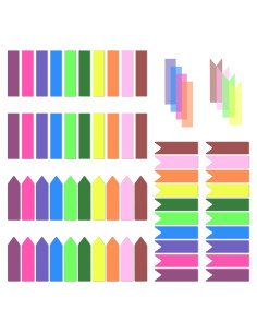 Pestañas Adhesivas Transparentes Temiary 1200 Piezas 4.6x1 cm