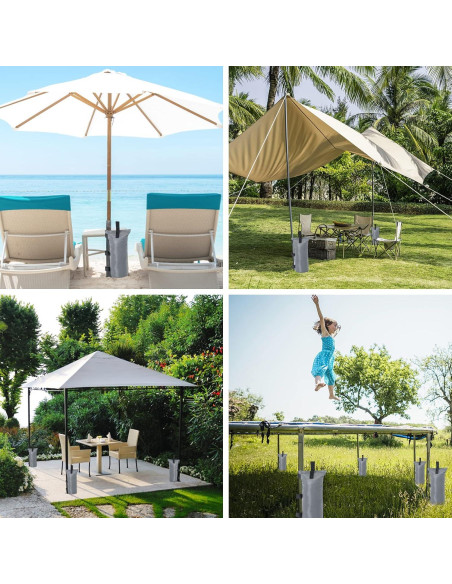 Bolsa de Arena COOSHADE 4 Piezas 50.8 kg Gris para Carpa