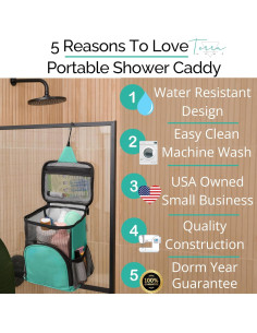 Caddy de Ducha TERRA HOME Aqua - Bolsa Organizadora Plegable 8L 2