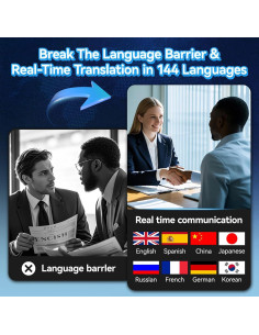 Auriculares de Traducción Inalámbrica PeriPage M76 144 Idiomas 2