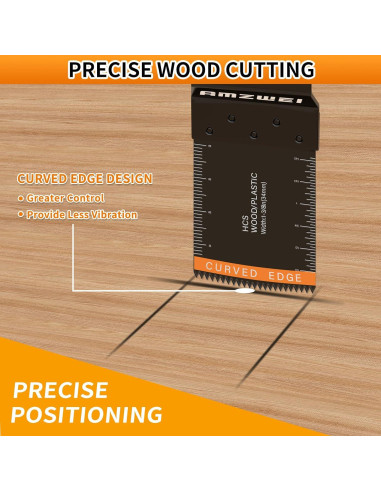 Juego de 50 Hojas Oscilantes AMZWEI para Metal y Madera