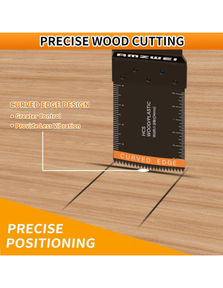 Juego de 50 Hojas Oscilantes AMZWEI para Metal y Madera