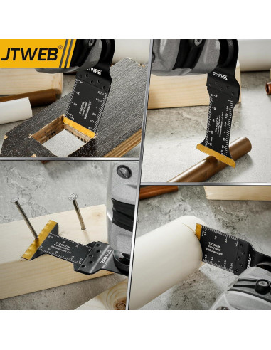 JTWEB 15PCS Cuchillas Oscilantes Titanio para Multitool
