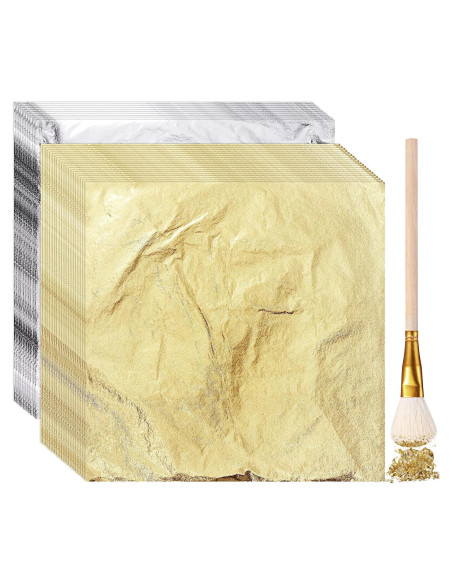 Cunhill Hojas de Folio Dorado 150 Unidades 14x14 cm Manualidades