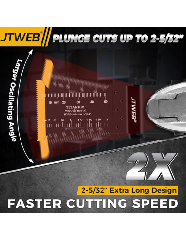 JTWEB 15PCS Cuchillas Oscilantes Titanio para Multitool