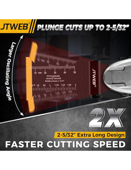 JTWEB 15PCS Cuchillas Oscilantes Titanio para Multitool