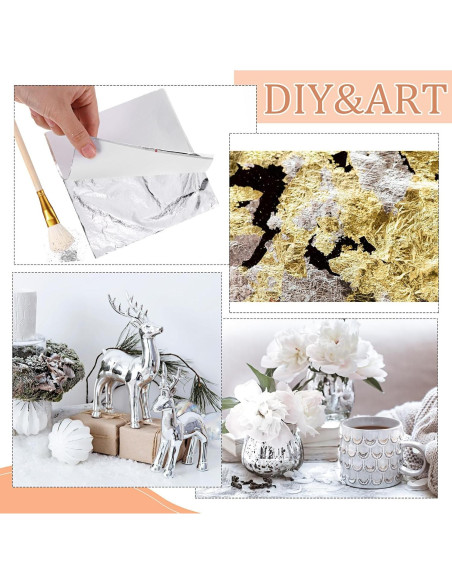 Cunhill Hojas de Folio Dorado 150 Unidades 14x14 cm Manualidades