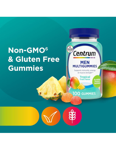 Centrum Gomas Multivitamínicas para Hombres 100 Unidades