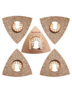 5 Hojas de Raspado Triangulares Carburo MiraShine 7.94 cm