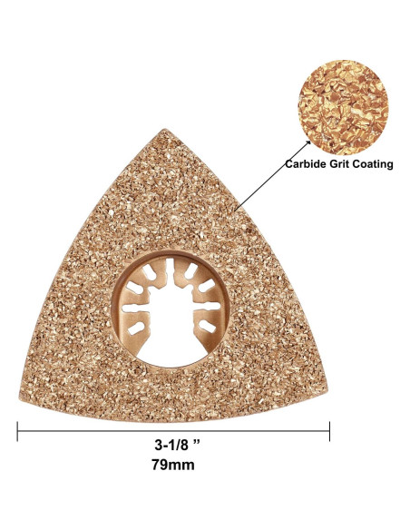 5 Hojas de Raspado Triangulares Carburo MiraShine 7.94 cm