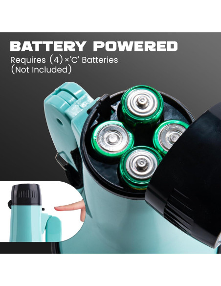 Megáfono Portátil MyMealivos 20W con Sirena y Grabación Verde