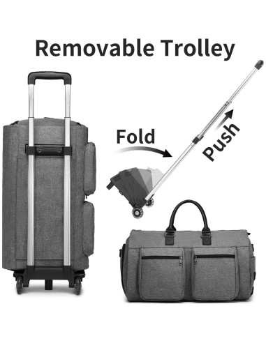 Bolsa de Duffle Rodante Seyfocnia 55.88x27.94x30.48cm Gris