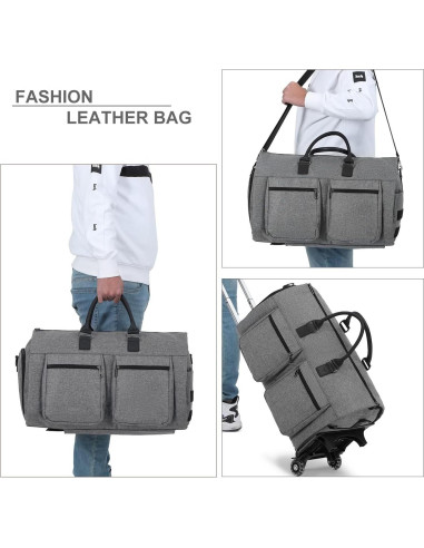 Bolsa de Duffle Rodante Seyfocnia 55.88x27.94x30.48cm Gris