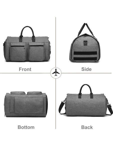 Bolsa de Duffle Rodante Seyfocnia 55.88x27.94x30.48cm Gris