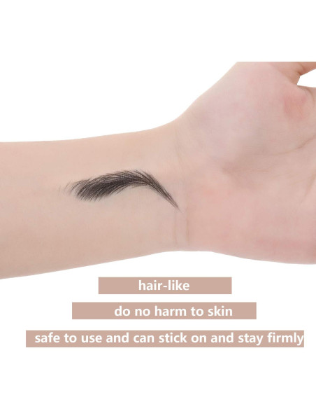 Calcomanías de Cejas Impermeables Maitys 12 Hojas Estilo Clásico