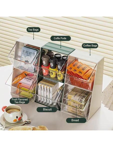 Soporte Organizador K Cup BILLION GOLD Verde 2 Cajones