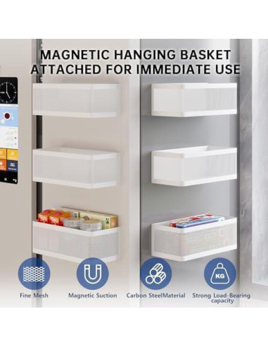 Estante Magnético para Especias WOCHUANGSI Negro 35.1x13x9.9cm