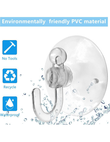 Ganchos de Ventosa Transparentes Piutouyar 20Pcs 30mm
