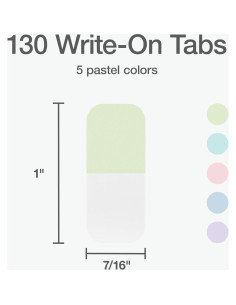 Pestañas Adhesivas Esquinas Redi-Tag 130 Unidades Pastel 2