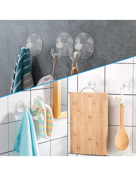 Ganchos de Ventosa Transparentes Piutouyar 20Pcs 30mm