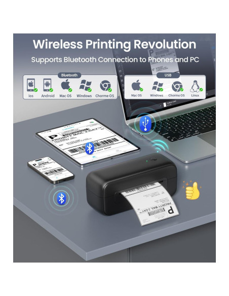 Impresora de Etiquetas Térmica Phomemo 246sbt Bluetooth 203 DPI Impresora de Etiquetas Térmica Phomemo 246sbt Bluetooth 203 DPI