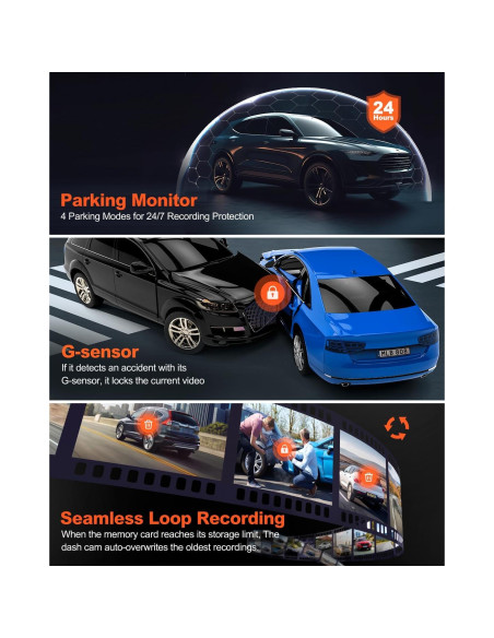 Cámara de Tablero Dual YEECORE D22 4K GPS WiFi 5G