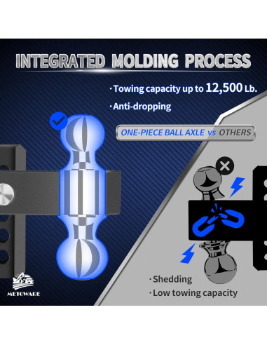 Enganche de Remolque Ajustable METOWARE Aluminio 5,670 kg