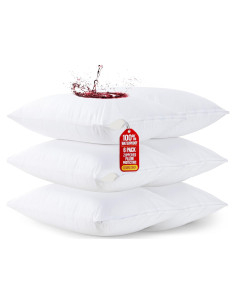 Protectores de Almohadas Impermeables Utopia Bedding 6 Pack Estándar