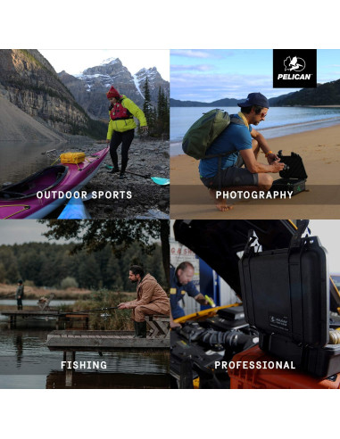 Estuche Protector Pelican 1170 Negro Impermeable IP67