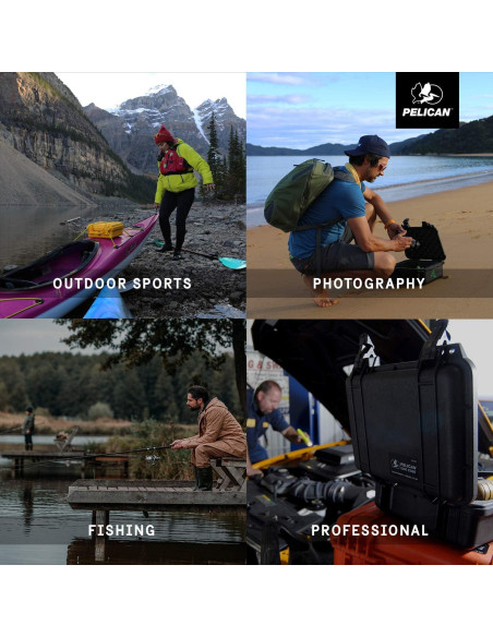 Estuche Protector Pelican 1170 Negro Impermeable IP67